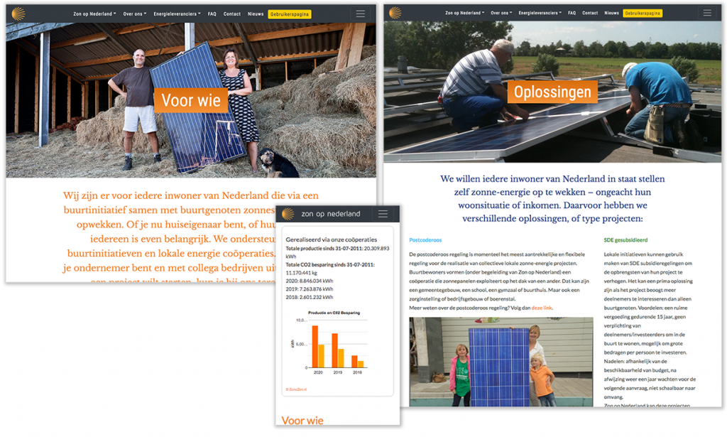 webpagina's zonopnederland.nl